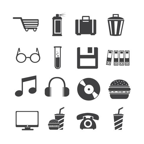 Set van web-iconen voor website en communicatie vector