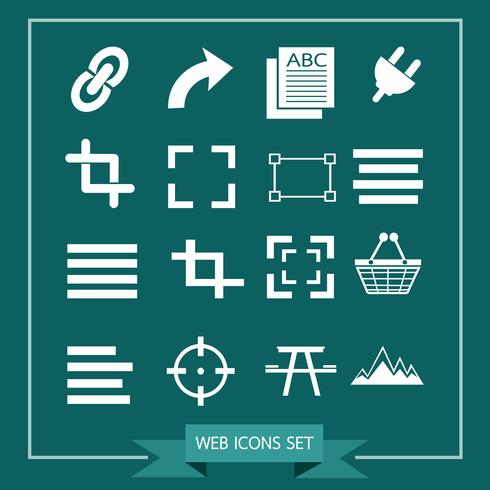 Set van web-iconen voor website en communicatie vector