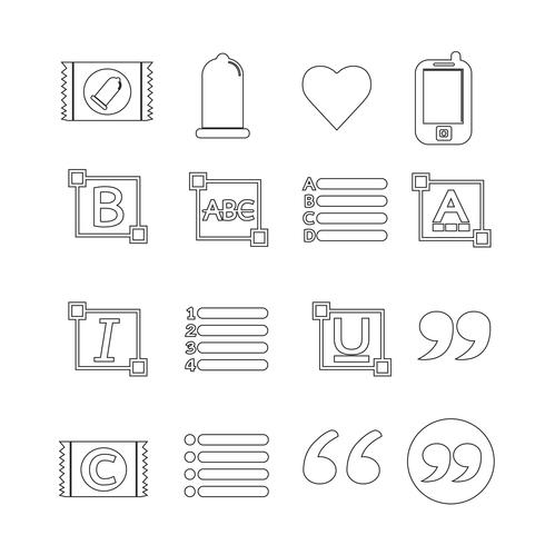 Set van web-iconen voor website en communicatie vector