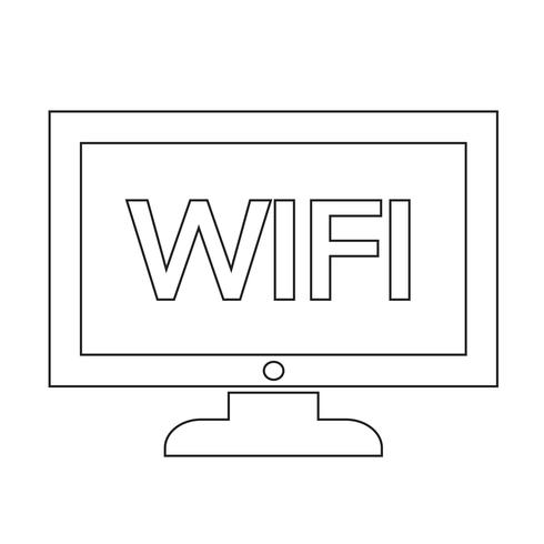 wifi tv pictogram ontwerp illustratie vector