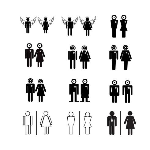 Silhouet mensen pictogrammen illustratie vector