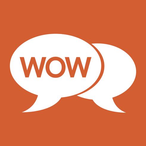 WOW internet acroniem chat bubble illustratie vector