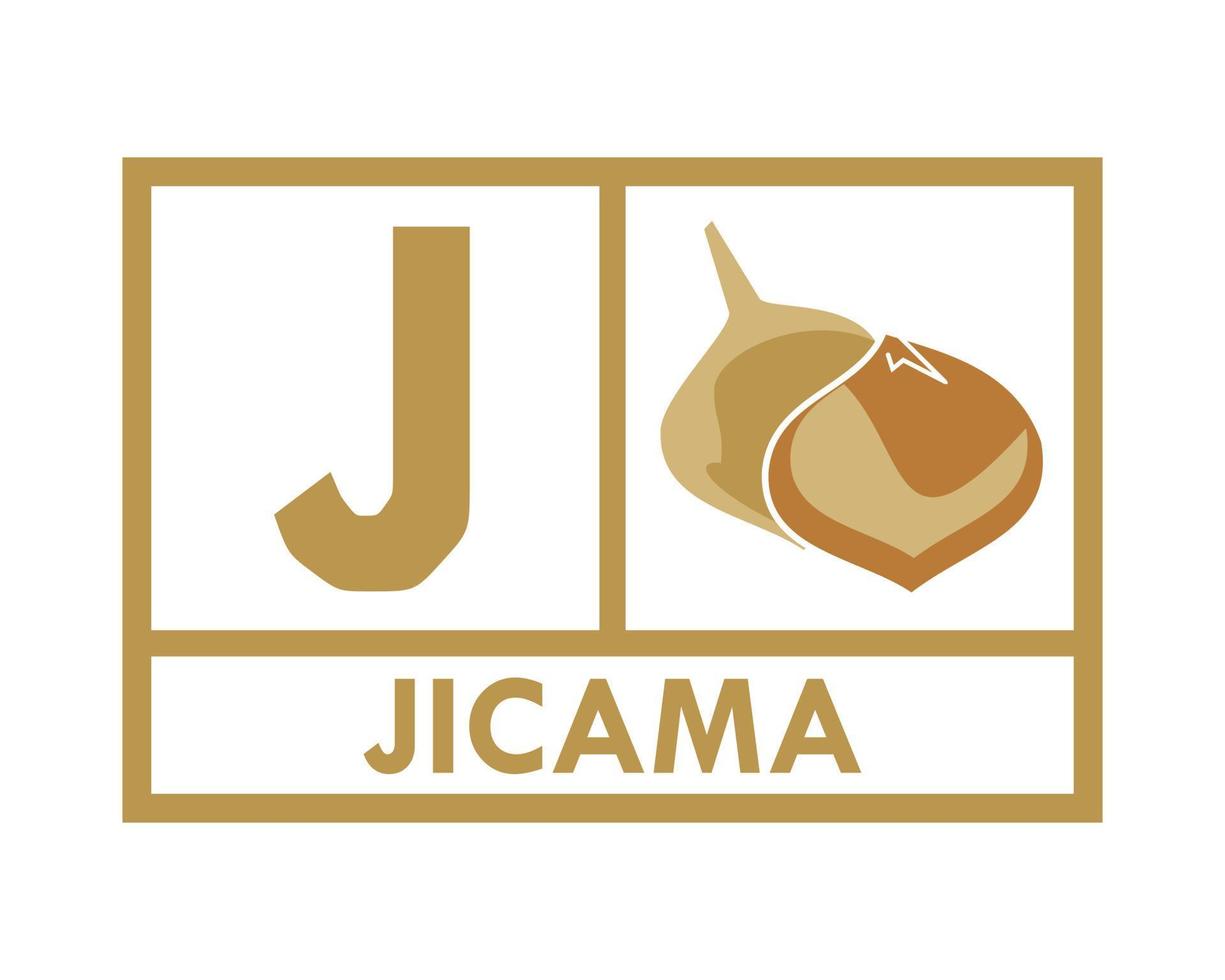 jicama ontwerp logo sjabloon illustratie vector