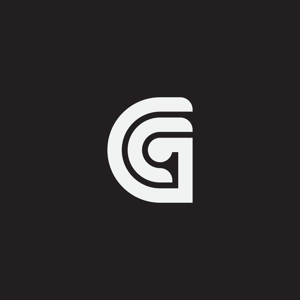 eerste letter cg of gc monogram logo. vector