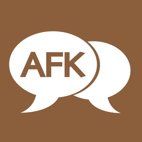 AFK internet acroniem chat bubble illustratie vector
