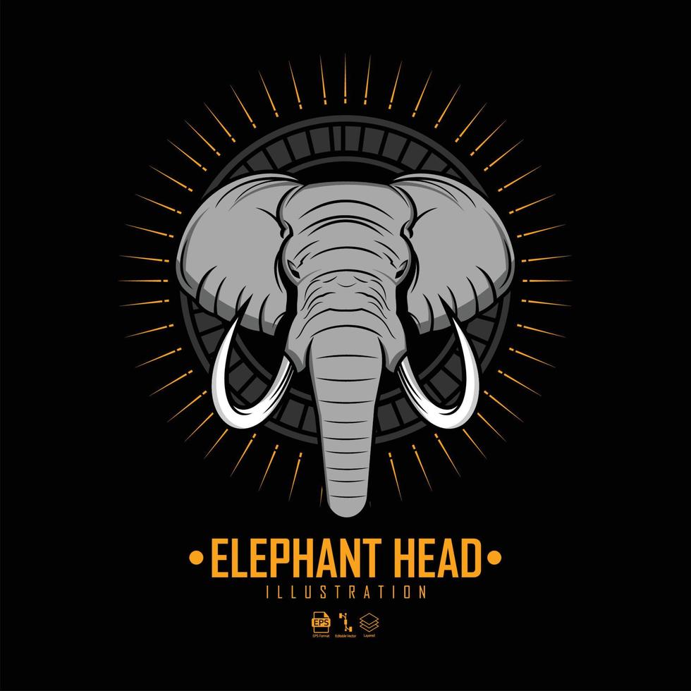 olifant hoofd illustratie.eps vector