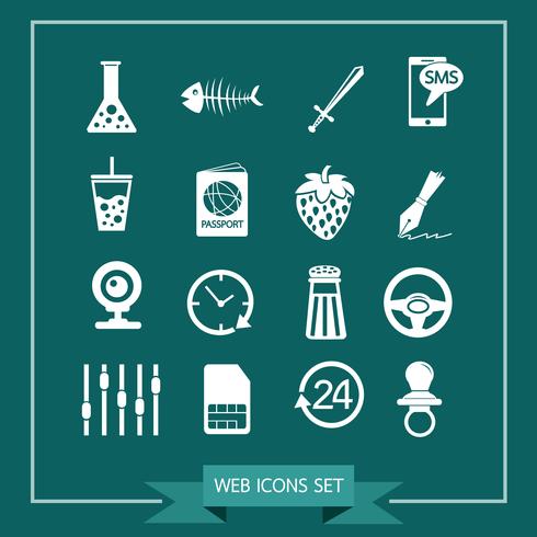 Set van web-iconen voor website en communicatie vector