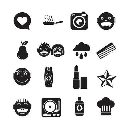 Set van web-iconen voor website en communicatie vector