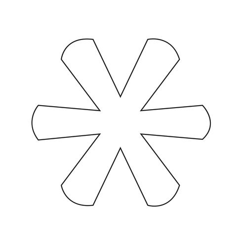 Asterisk Voetnoot teken pictogram vector