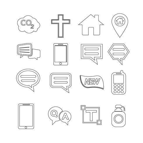 Set van web-iconen voor website en communicatie vector