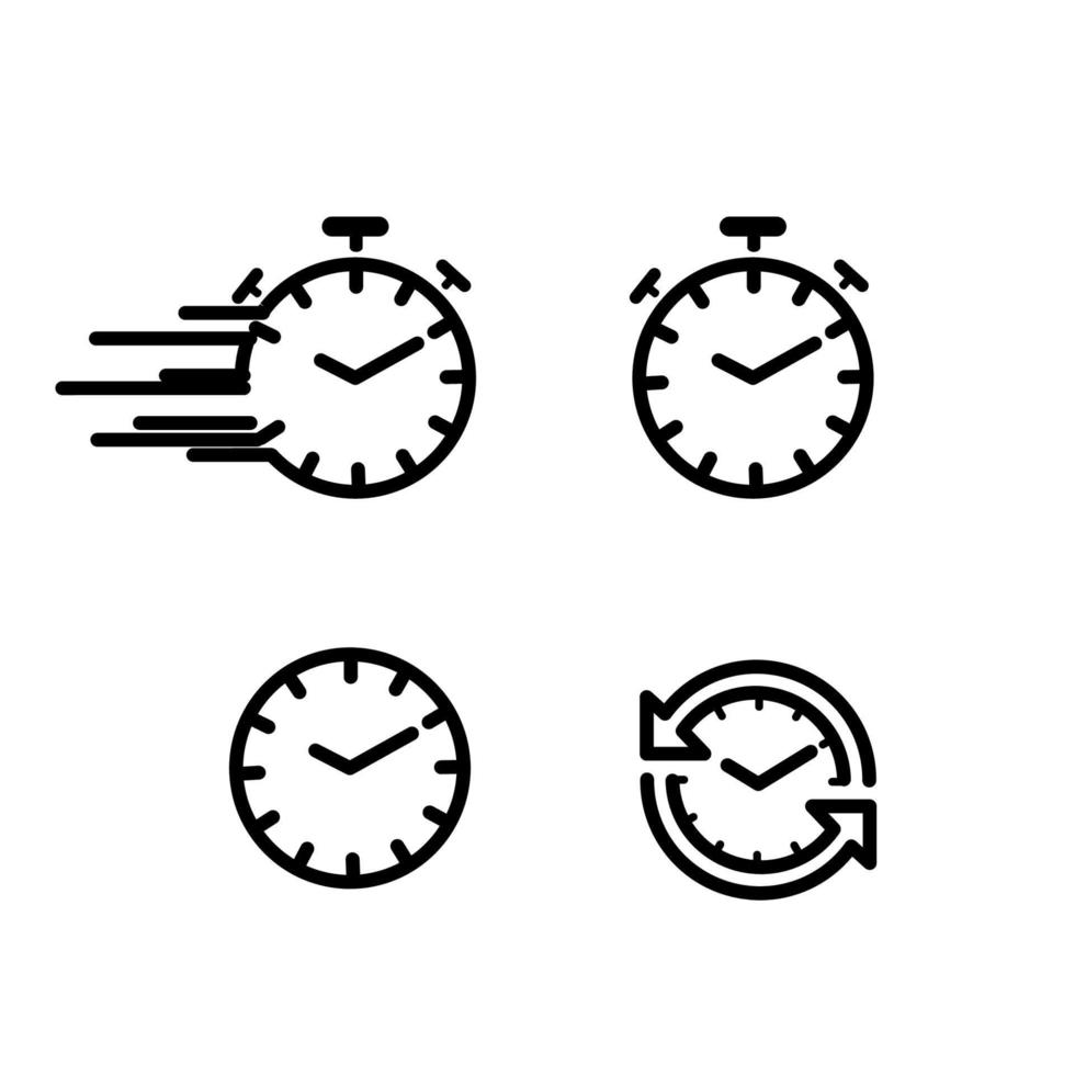 stopwatch stopwatch timer plat vectorpictogram voor apps en websites vector