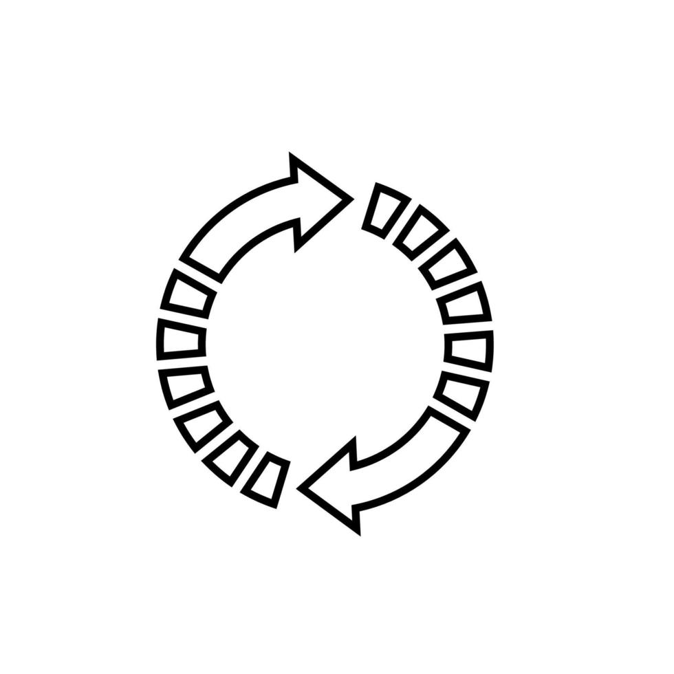 vector cirkel pijlpictogrammen grijs op witte achtergrond
