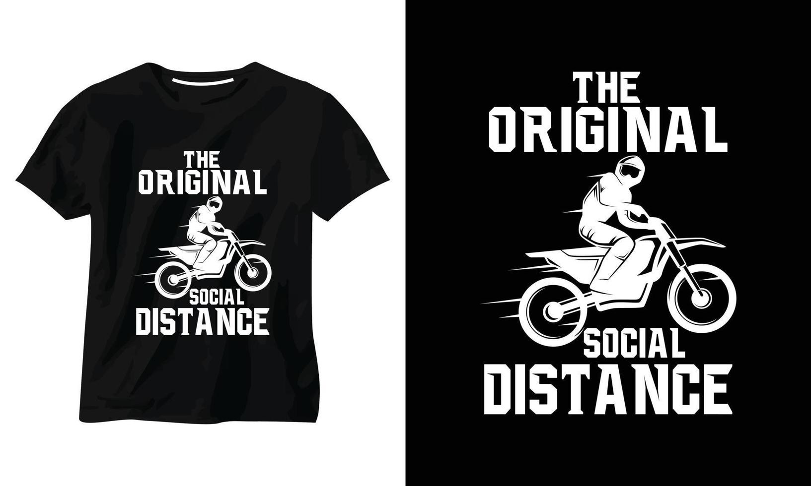 het originele t-shirtontwerp voor sociale afstand vector