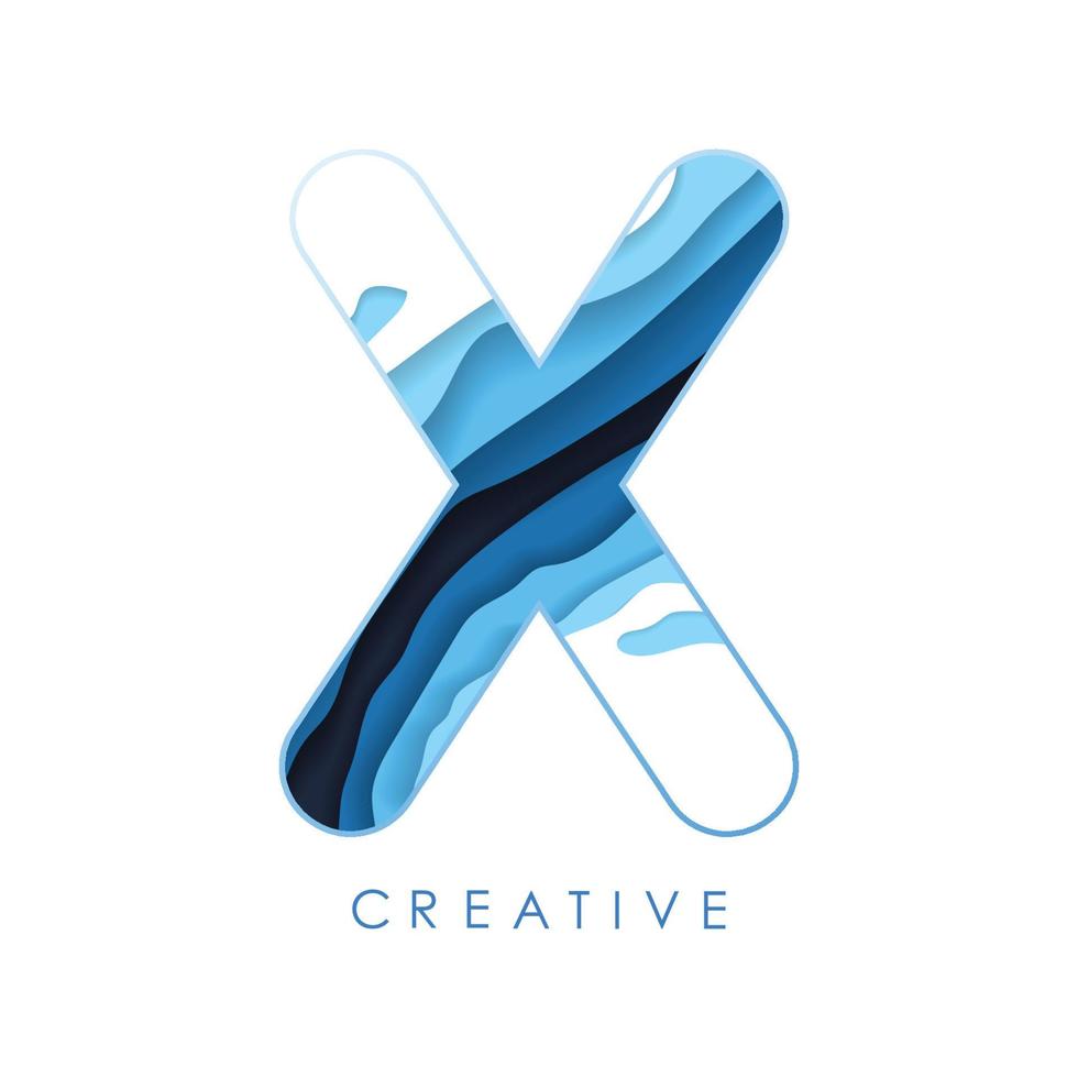 logo x letterontwerp met lettertypen en creatieve letters. vector