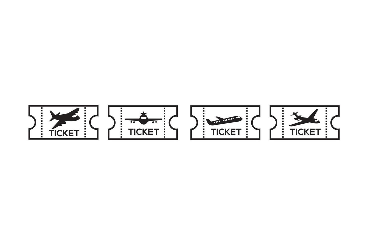 vector vliegticket. eenvoudige kunststijl met platte lijn