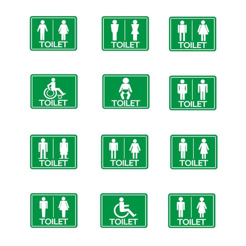 Toilet teken pictogramserie vector