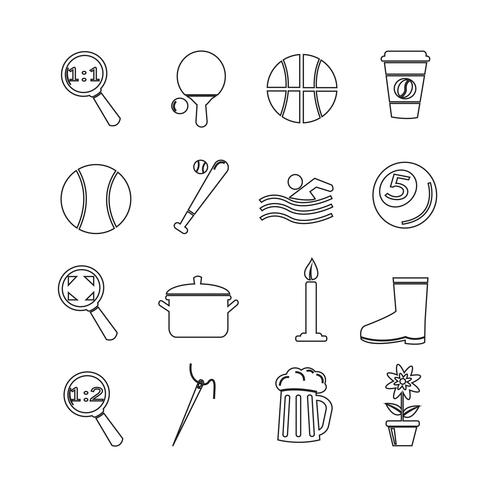 Set van web-iconen voor website en communicatie vector