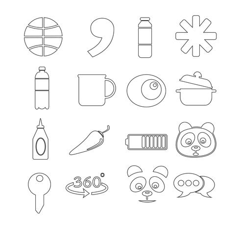 Set van web-iconen voor website en communicatie vector