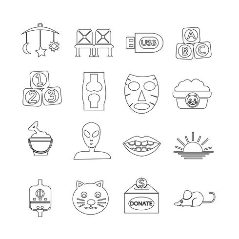 Set van web-iconen voor website en communicatie vector