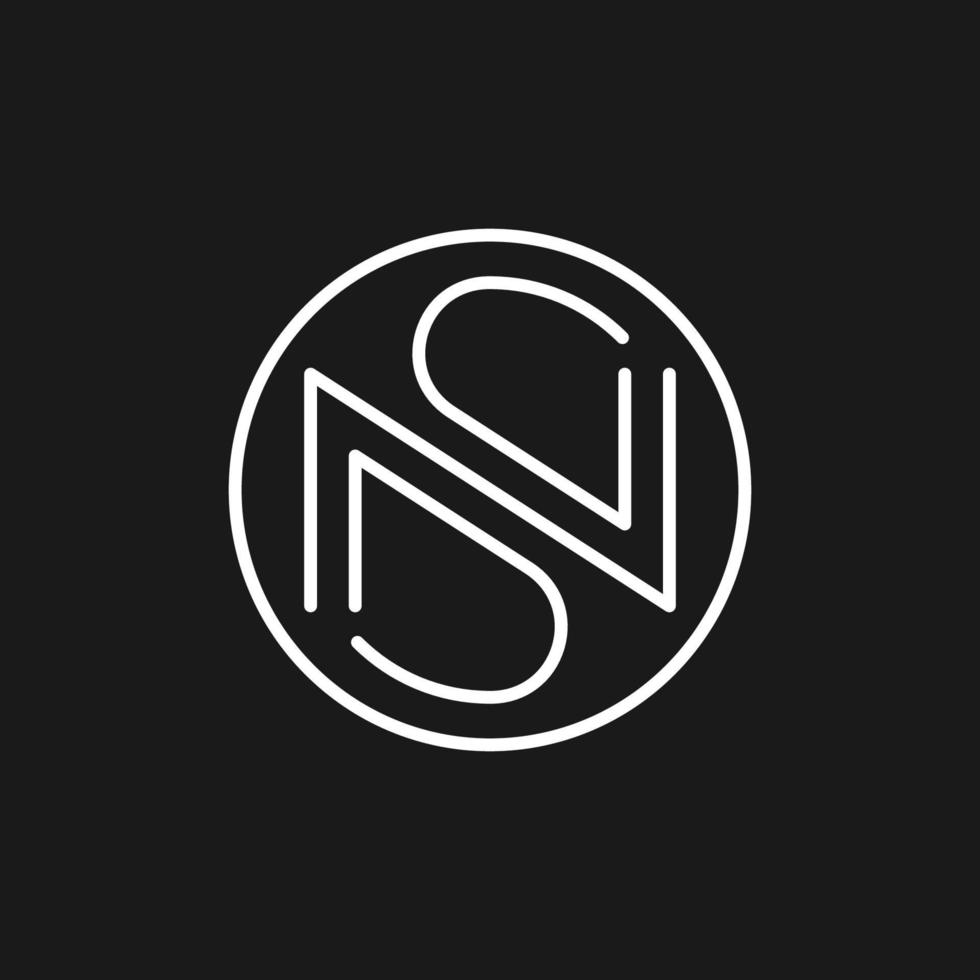 letter ns monogram logo ontwerp vector