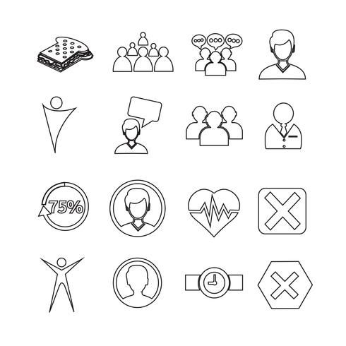 Set van web-iconen voor website en communicatie vector