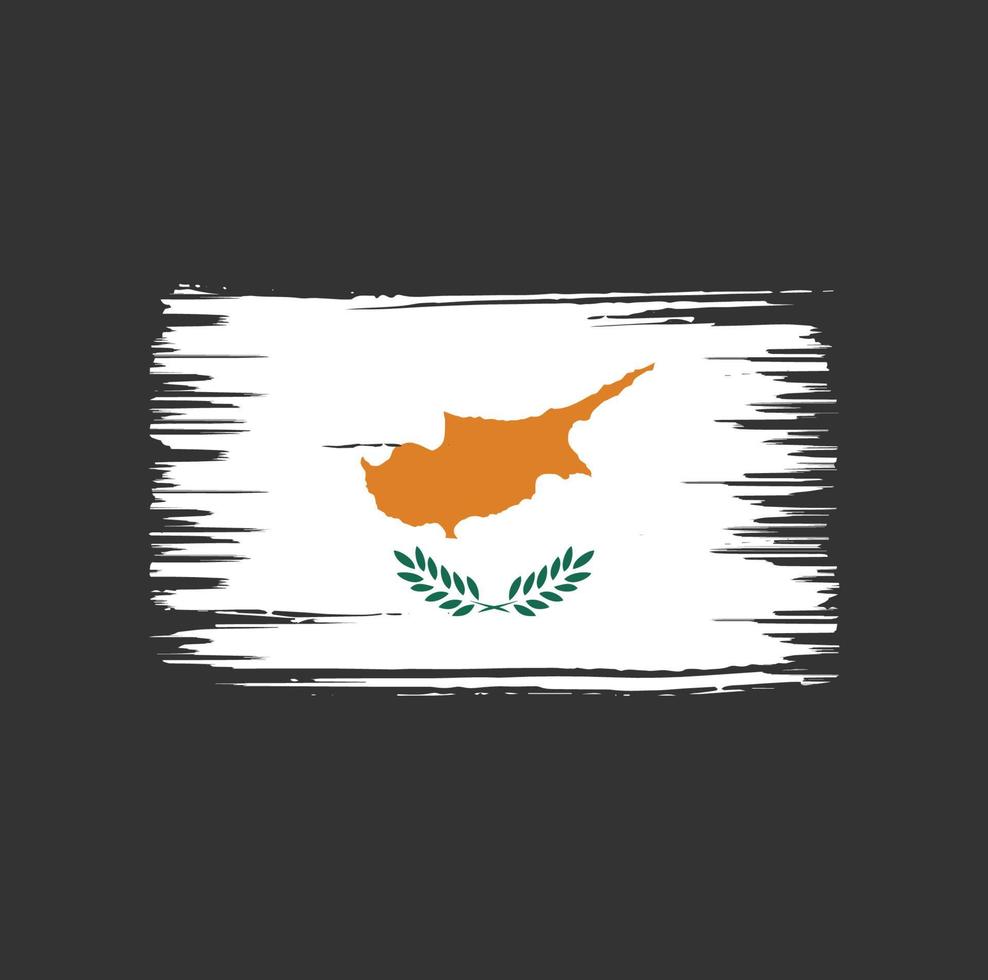 cyprus vlag borstel ontwerp. nationale vlag vector