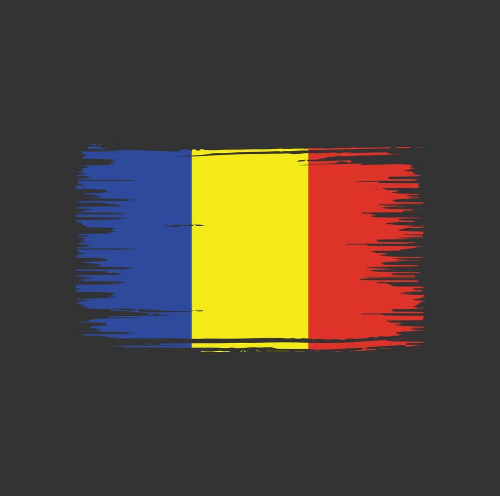 Roemenië vlag borstel ontwerp. nationale vlag vector