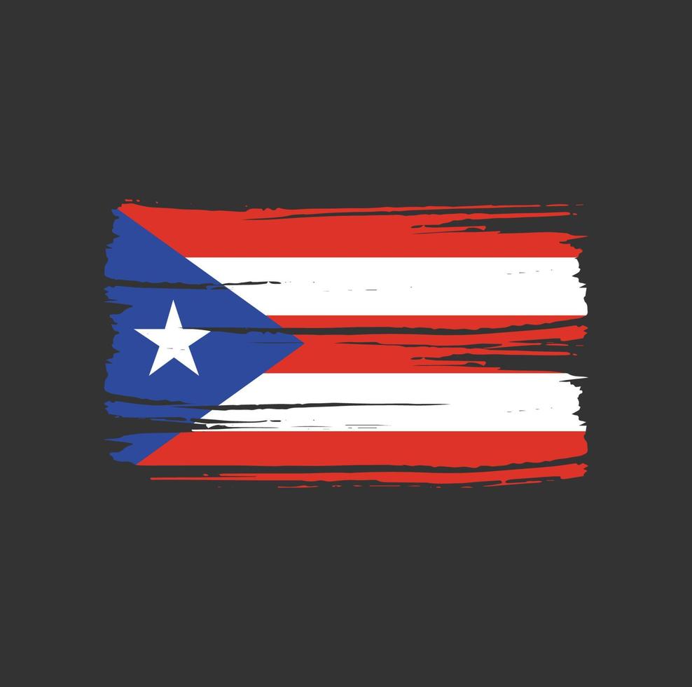 Puerto Rico vlag borstel. nationale vlag vector