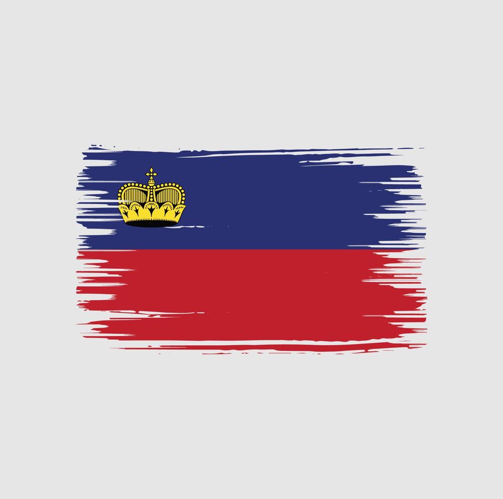 Liechtenstein vlag borstel ontwerp. nationale vlag vector