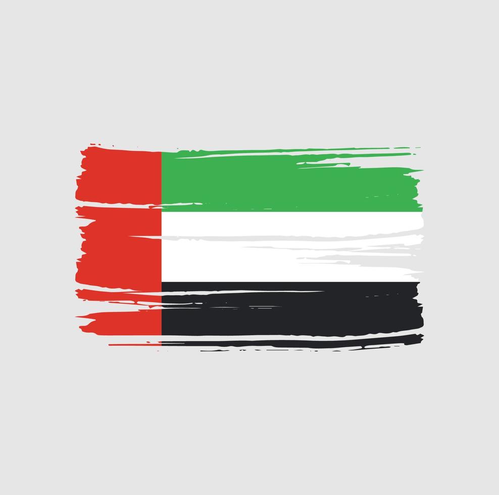 verenigde arabische emiraten vlag borstel. nationale vlag vector