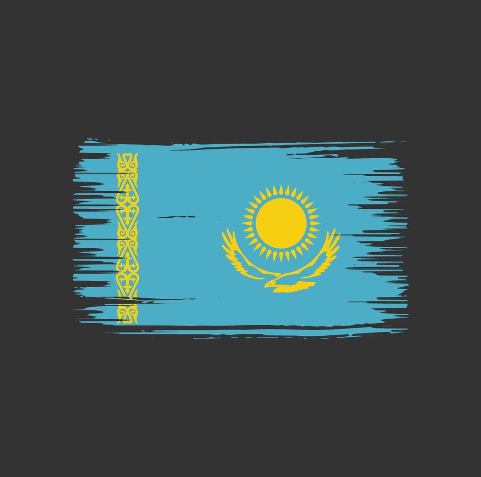 Kazachstan vlag borstel ontwerp. nationale vlag vector