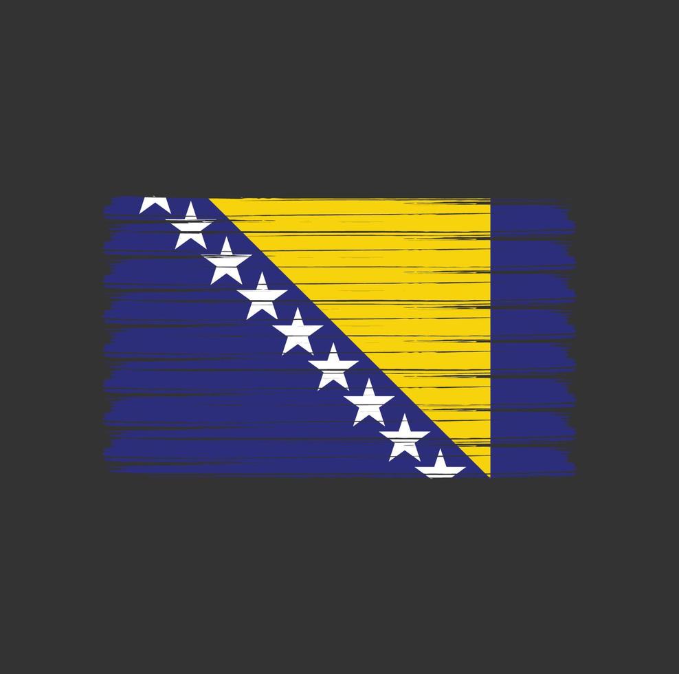 bosnië herzegovina vlag penseelstreken. nationale vlag vector