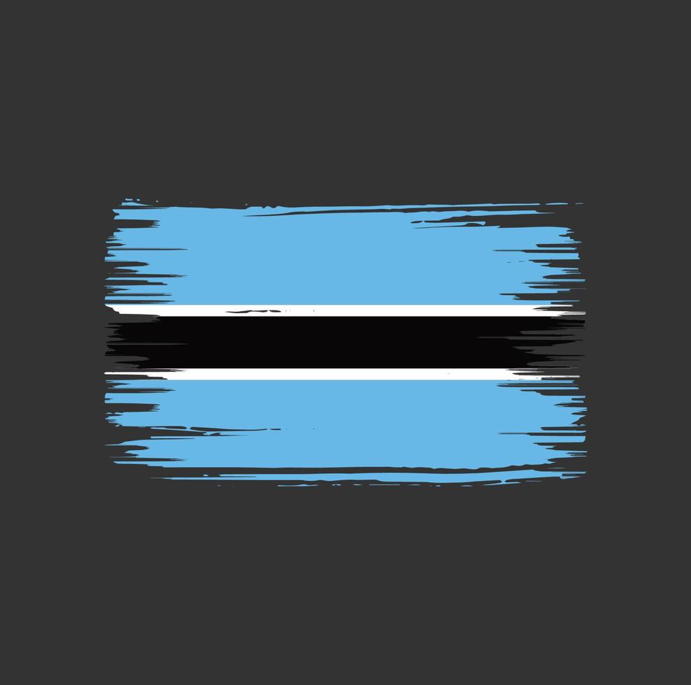 Botswana vlag borstel ontwerp. nationale vlag vector