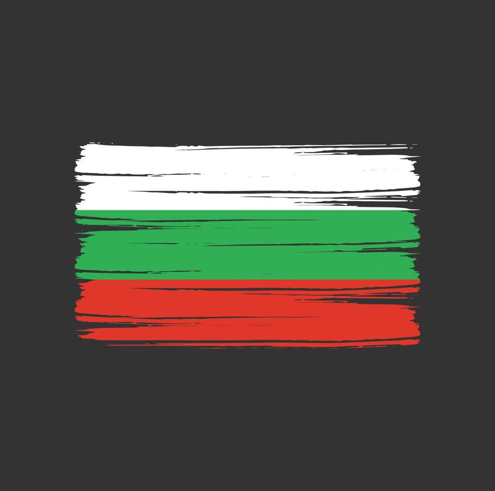 bulgarije vlag penseelstreken. nationale vlag vector