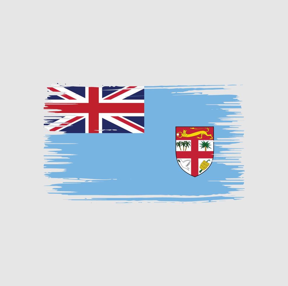 Fiji vlag borstel ontwerp. nationale vlag vector