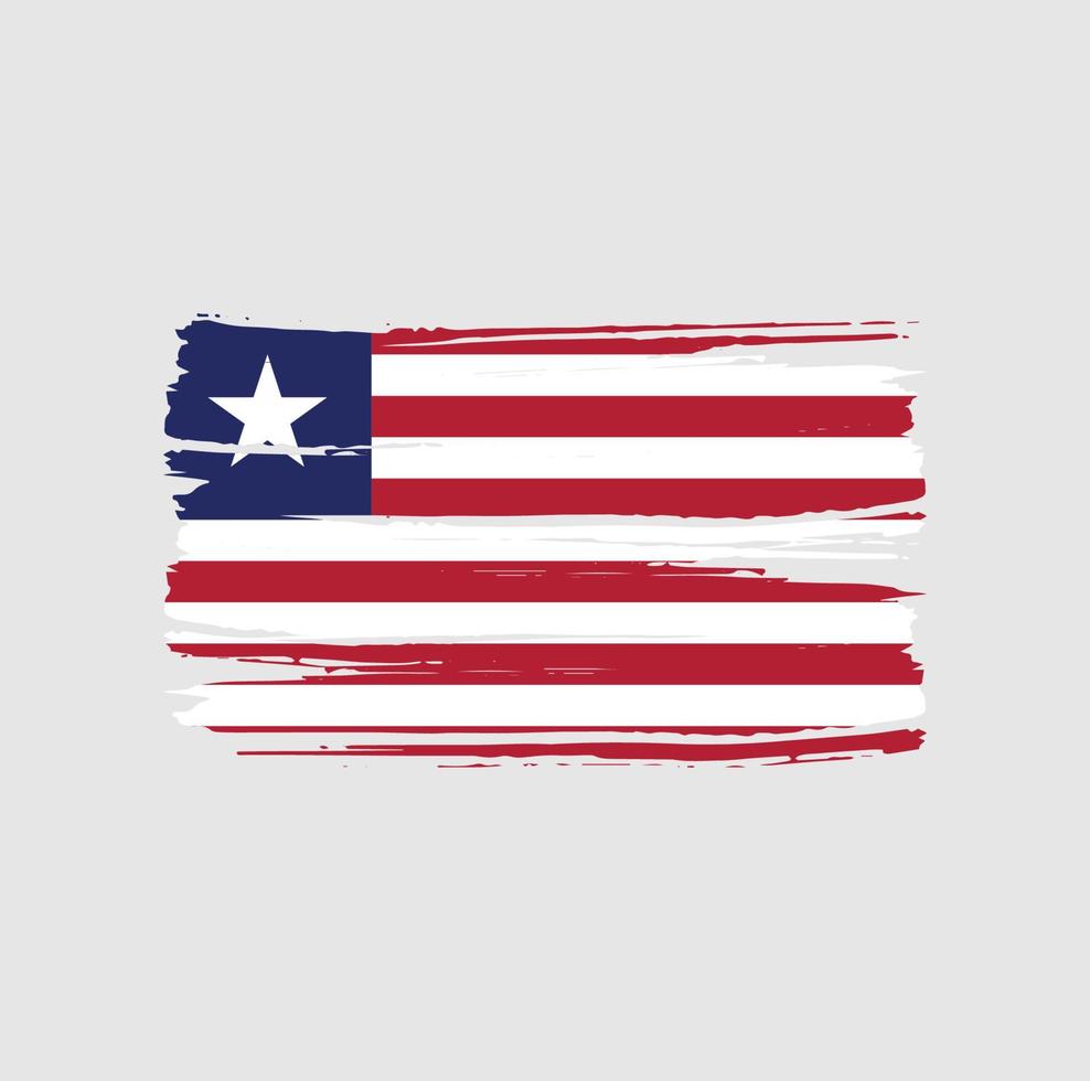 Liberia vlag borstel. nationale vlag vector