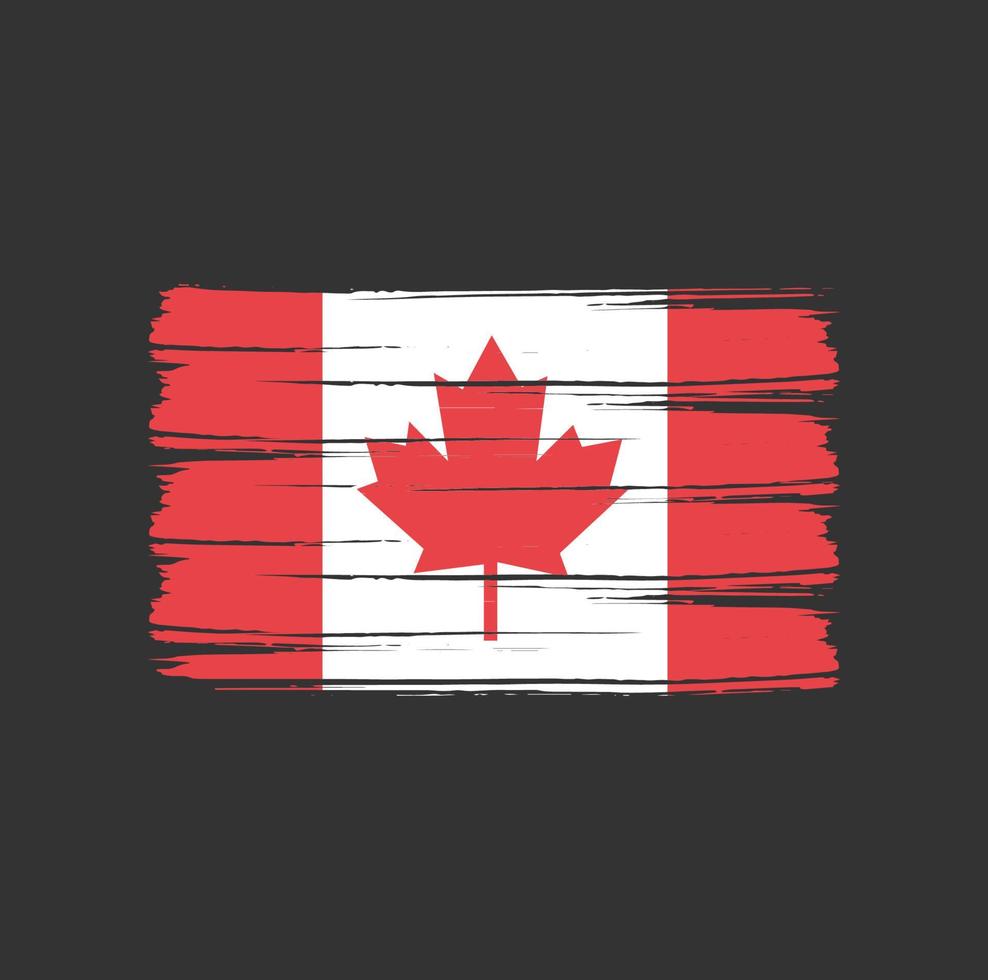 Canadese vlag penseelstreken. nationale vlag vector