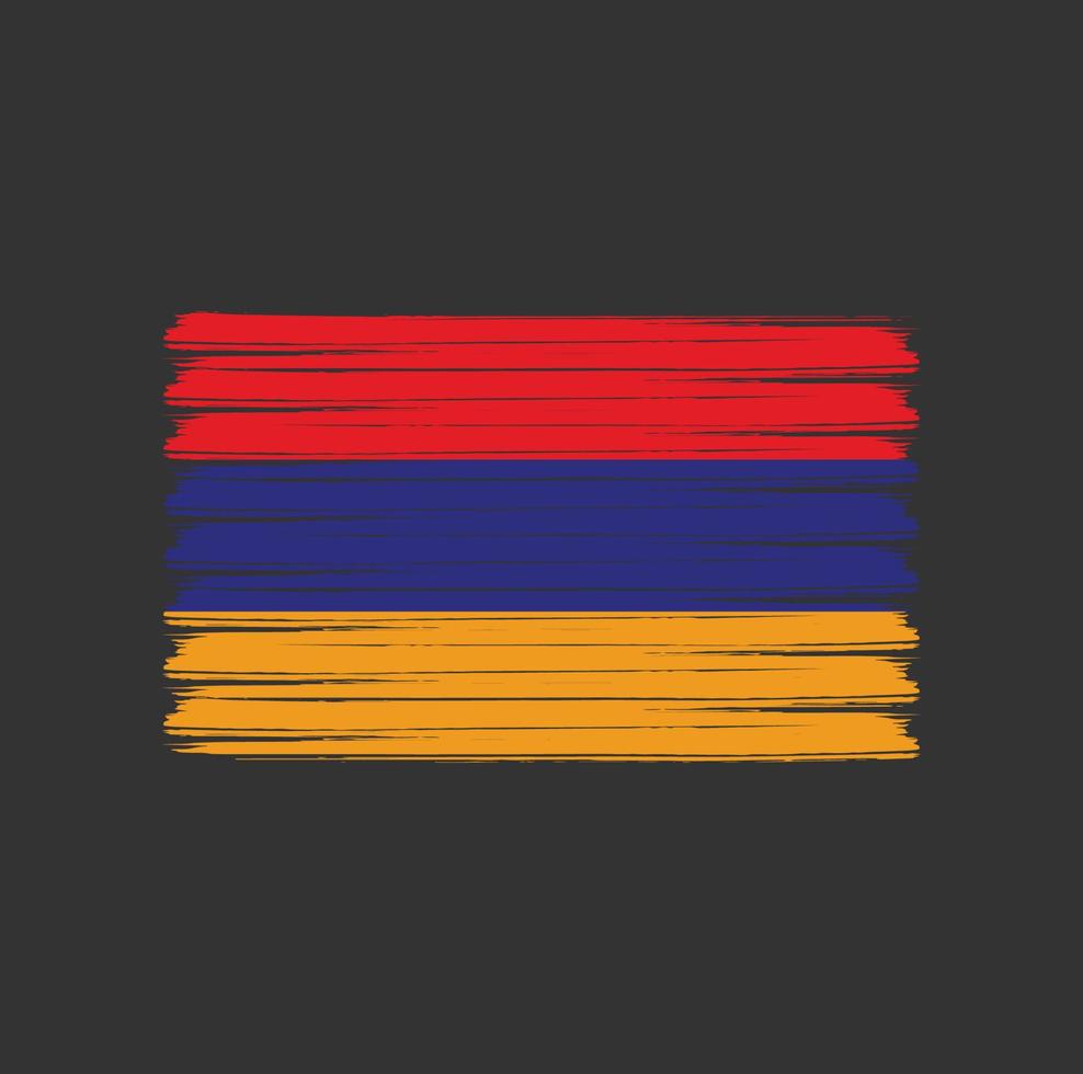 Armenië vlag penseelstreken. nationale vlag vector