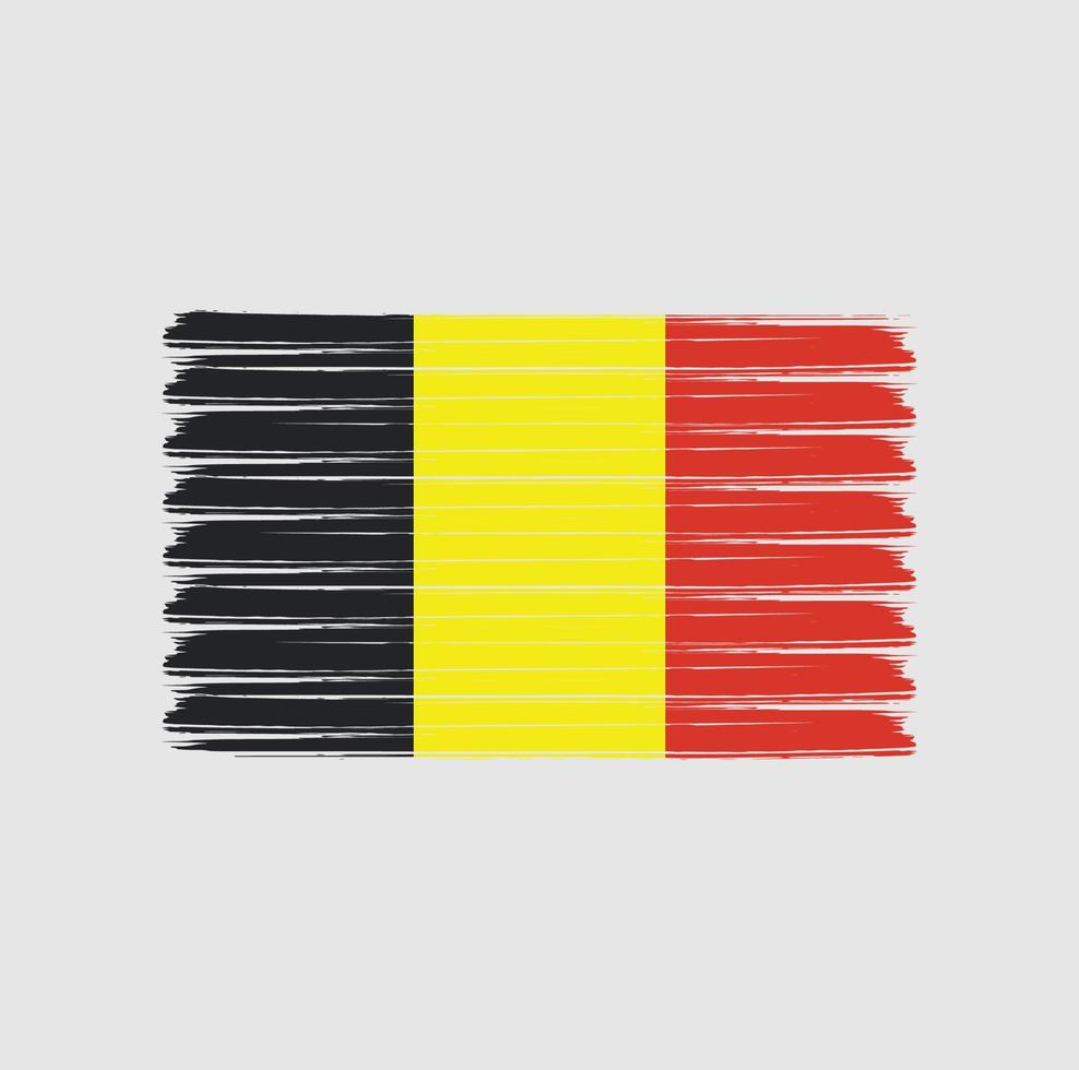 belgische vlag penseelstreken. nationale vlag vector