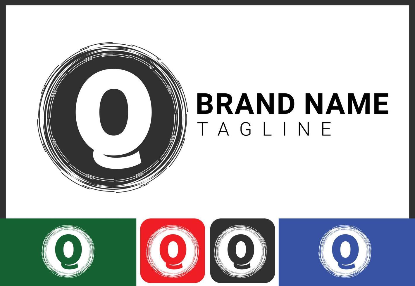 creatieve q letter logo en pictogram ontwerpsjabloon vector