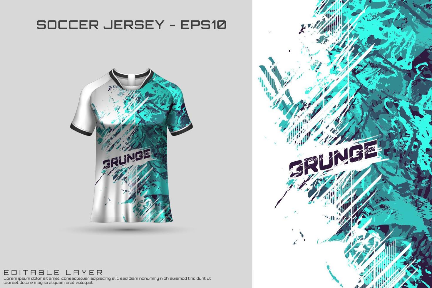 sport jersey en t-shirt sjabloon sport jersey ontwerp vector mockup.