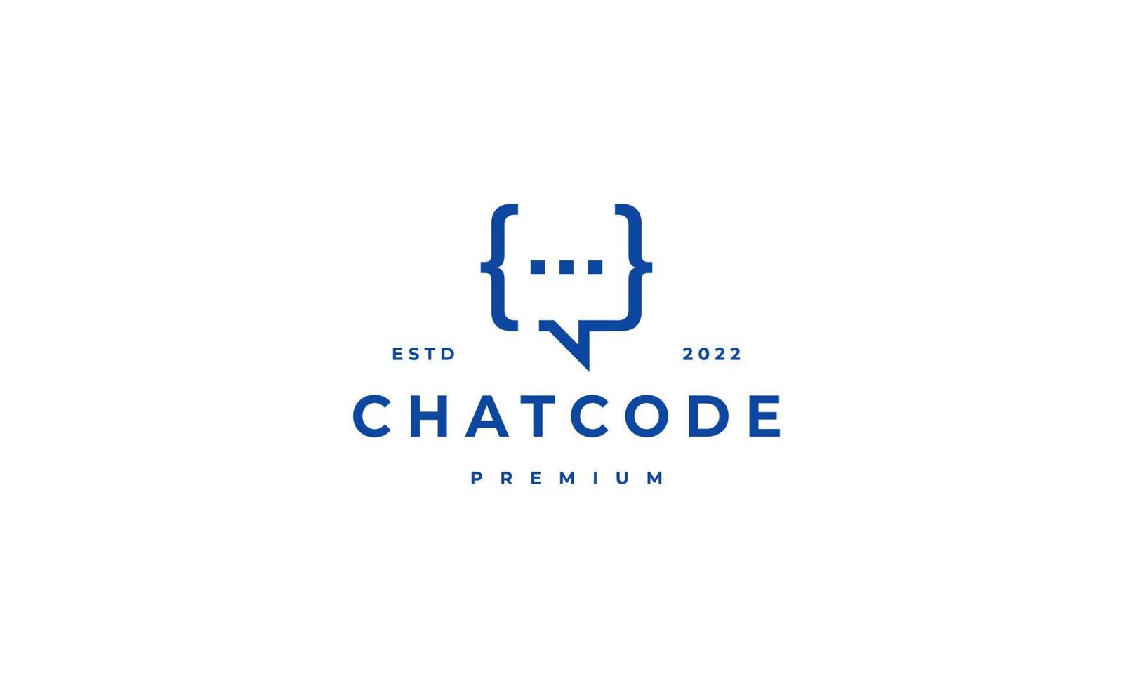 code chat praten logo ontwerpsjabloon vector