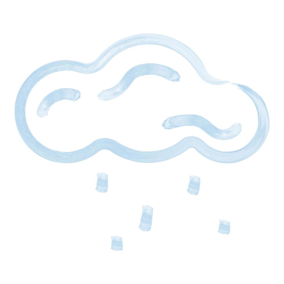 wolk regenachtige aquarel element illustratie vector