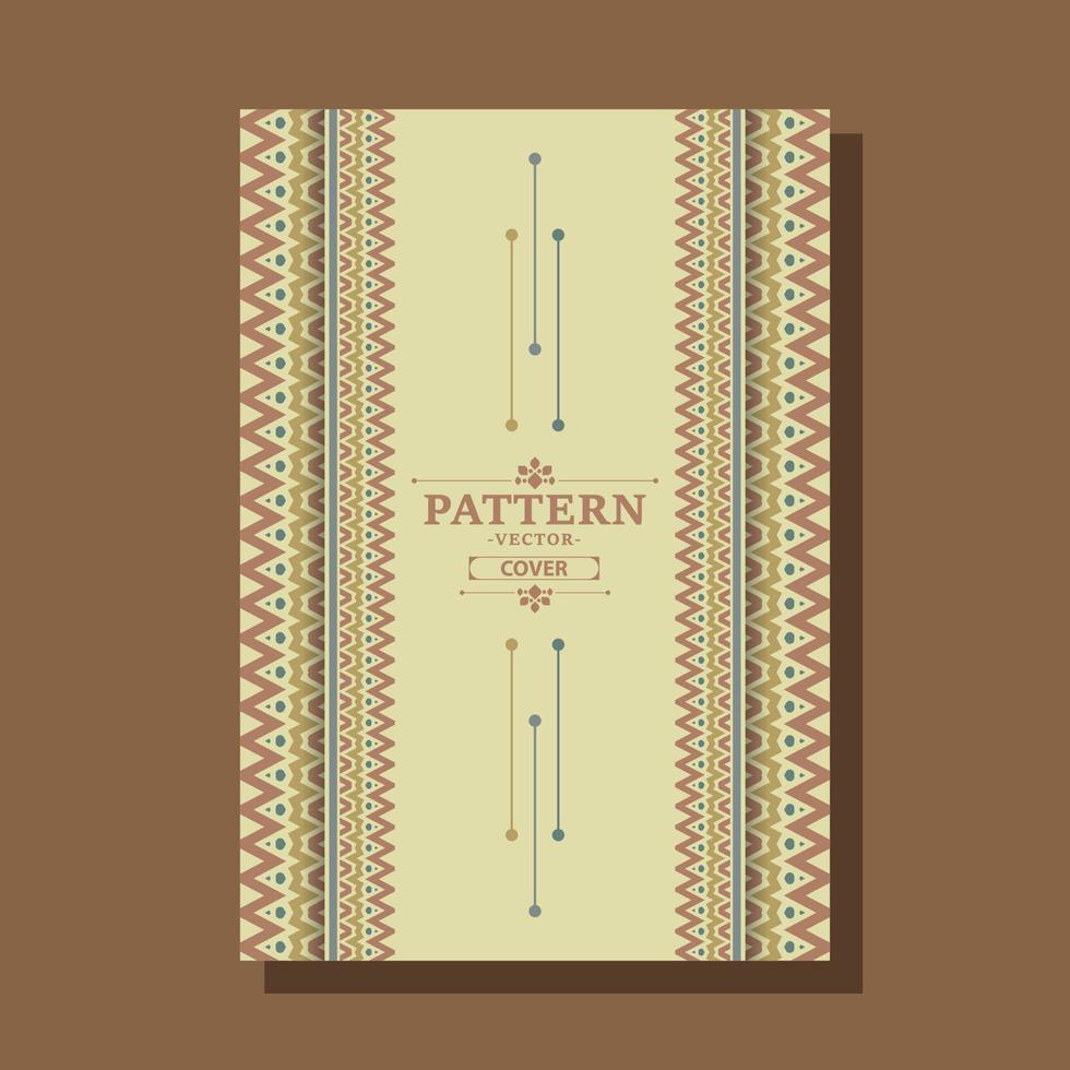 vintage omslagontwerp met geometrisch patroon vector