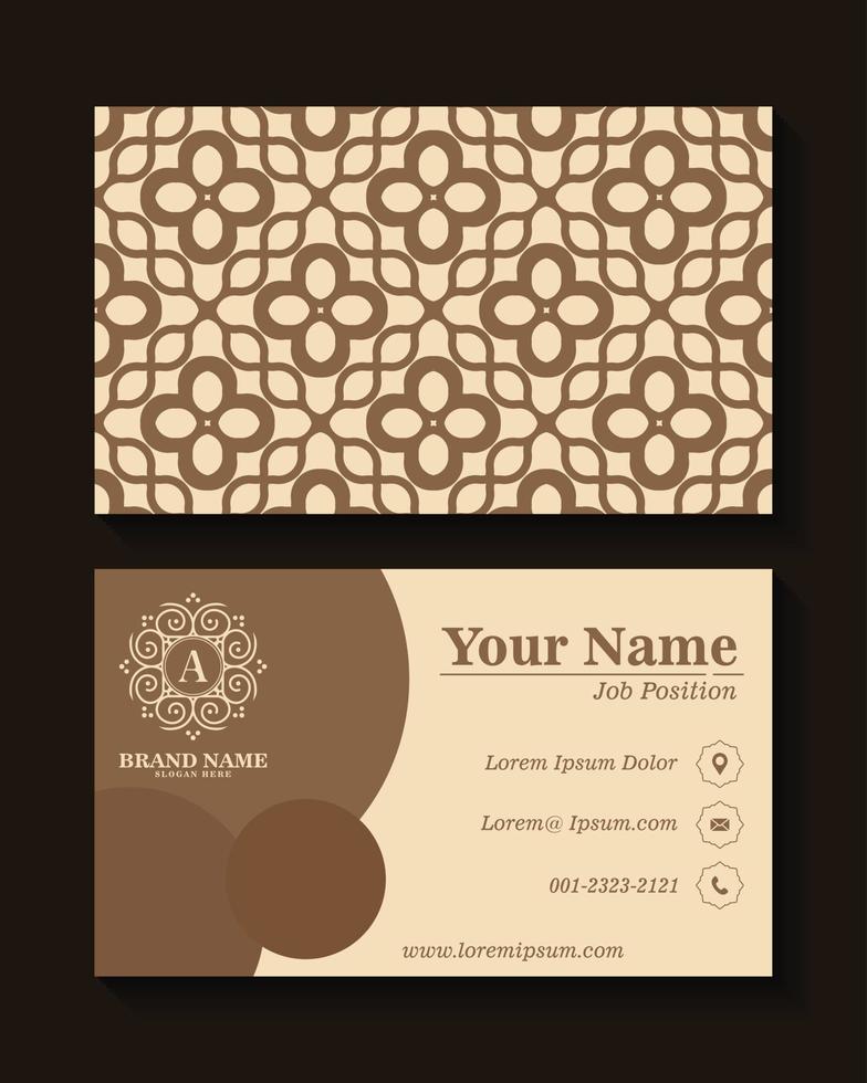 ornament patroon visitekaartje ontwerp vector