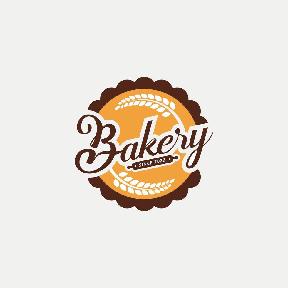 bakkerij logo ontwerp vector