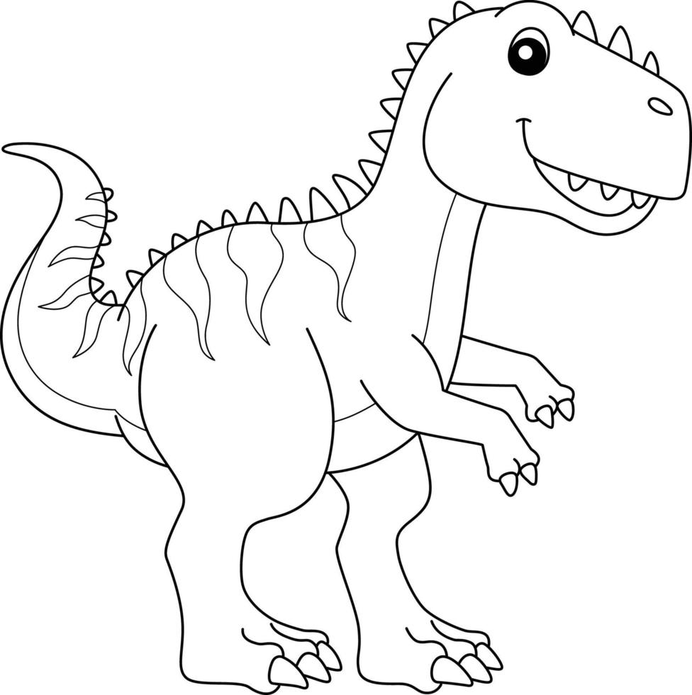 Giganotosaurus kleurplaten geïsoleerde pagina voor kinderen vector