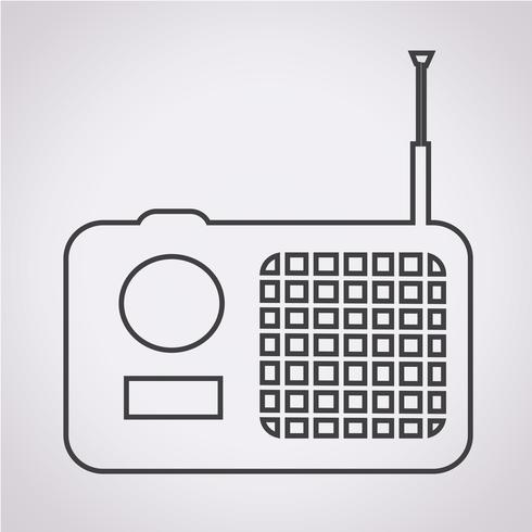 radio pictogram symbool teken vector