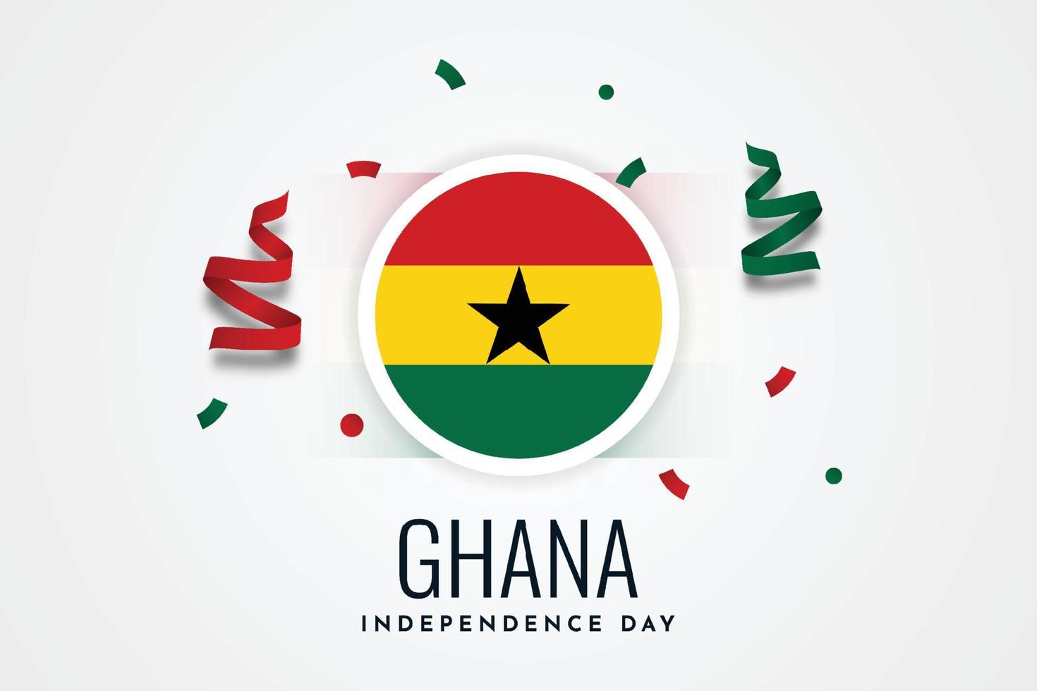 ghana onafhankelijkheidsdag achtergrondontwerp vector