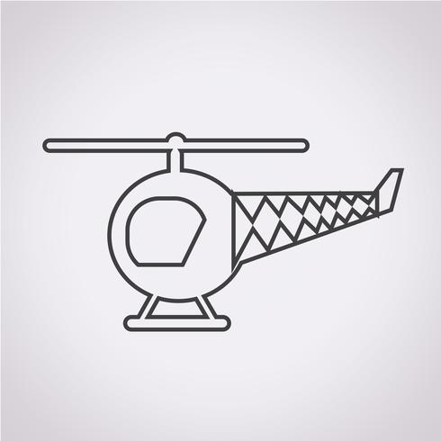 Helikopter pictogram symbool teken vector